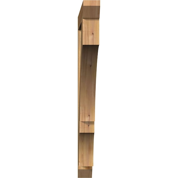 Balboa Slat Rough Sawn Bracket, Western Red Cedar, 4W X 46D X 46H